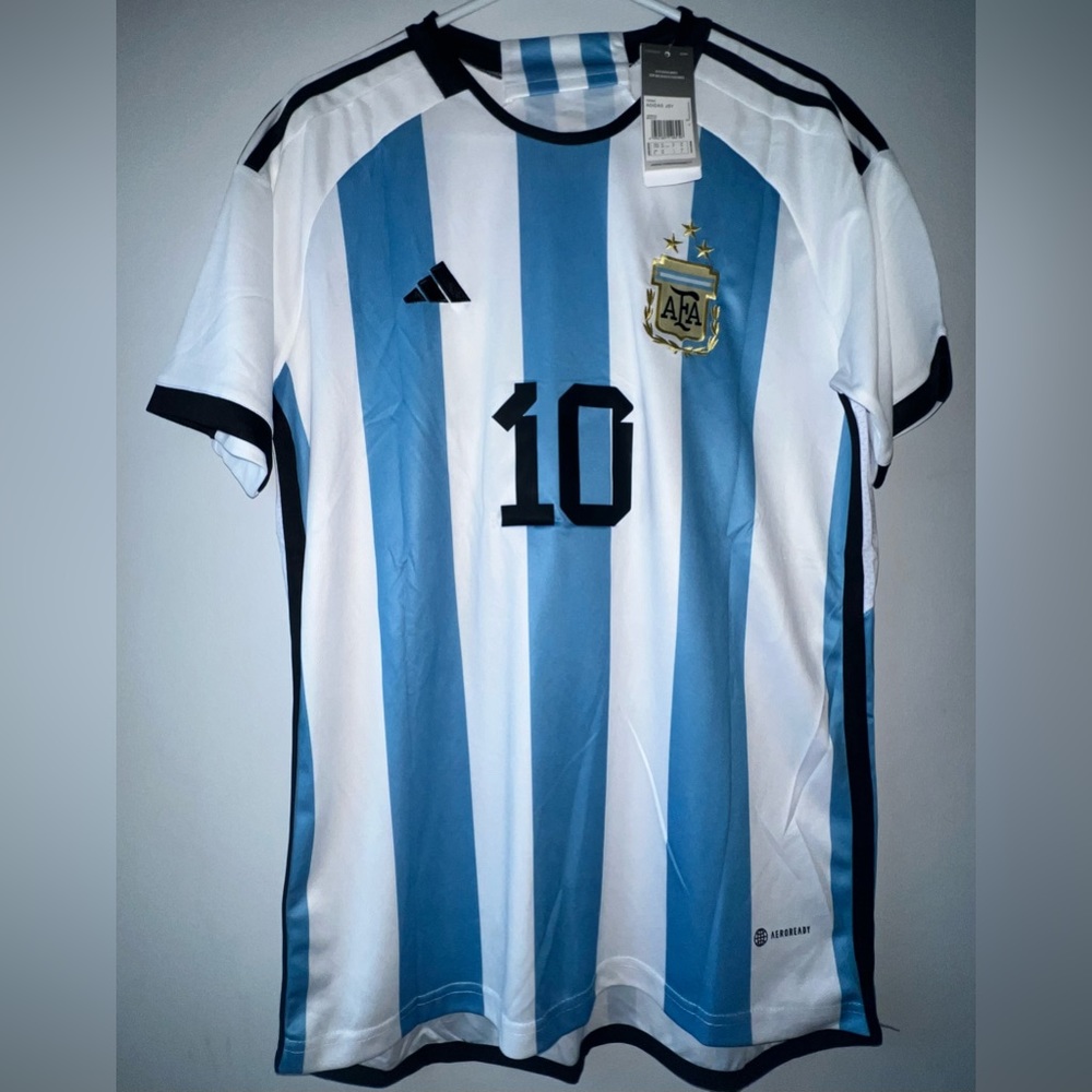 Argentina 3 Stars World Cup Jersey MESSI #10